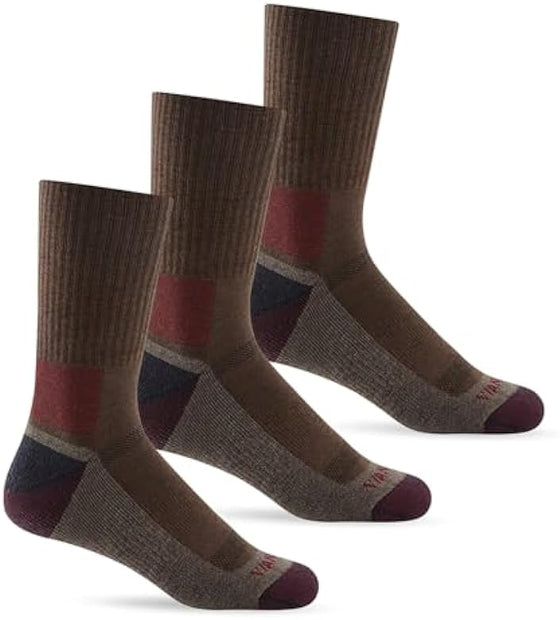 Merino Wool Socks Mens Cushioned Crew Socks 3 Pack - Wander Group