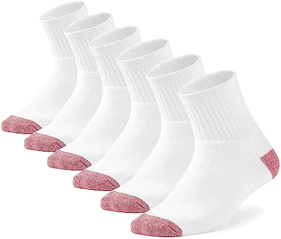 WOMEN'S ANKLE ATHLETIC SOCKS CUSHIONED 6PACK - Wander Group