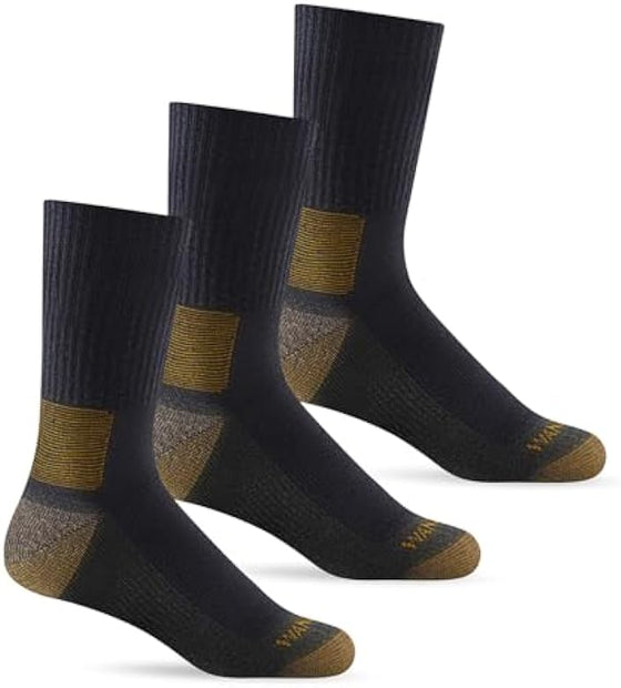 Merino Wool Socks Mens Cushioned Crew Socks 3 Pack - Wander Group