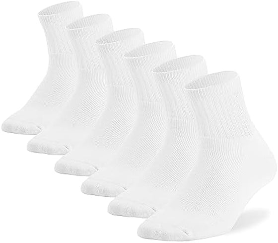 WOMEN'S ANKLE ATHLETIC SOCKS CUSHIONED 6PACK - Wander Group