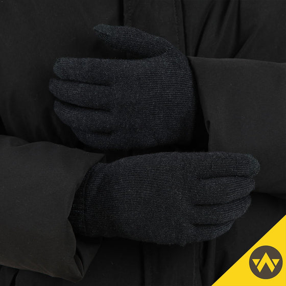 GLOVES FOR MEN WOMENS LIGHTWEIGHT MERINO WOOL TOUCHSCREEN THERMAL KNIT RUNNING WINTER GLOVE - Wander Group