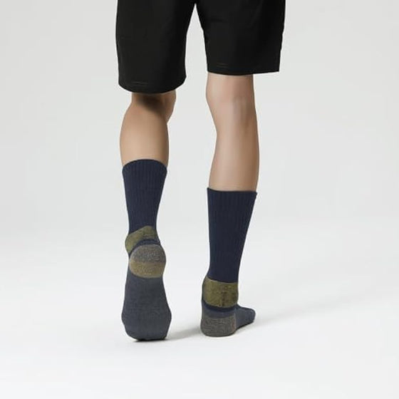 Merino Wool Socks Mens Cushioned Crew Socks 3 Pack - Wander Group