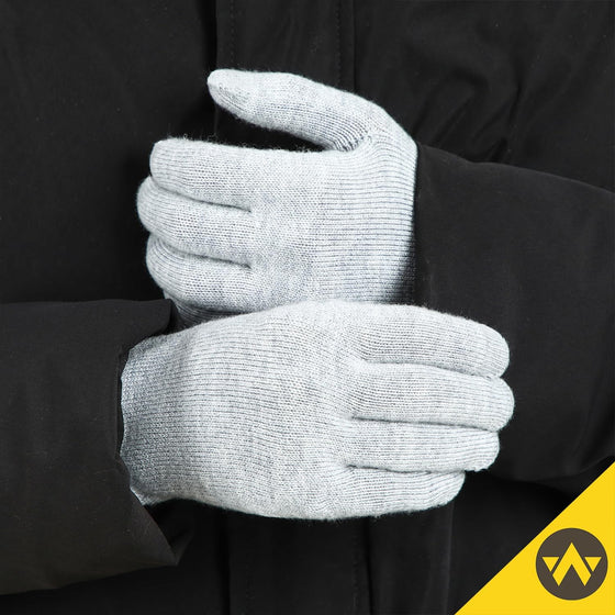 GLOVES FOR MEN WOMENS LIGHTWEIGHT MERINO WOOL TOUCHSCREEN THERMAL KNIT RUNNING WINTER GLOVE - Wander Group