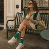 WANDER CLASSIC RETRO STRIPE CALF SOCKS FOR MEN AND WOMEN 3 PACK