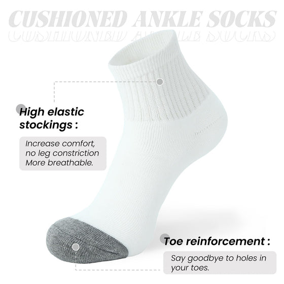 MEN'S CUSHIONED ANKLE SOCKS 8 PACK